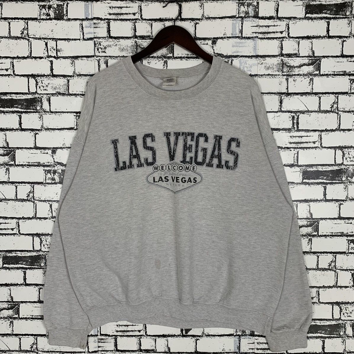 image of Fruition Las Vegas x Vintage Las Vegas Sweatshirt Las Vegas Las Vegas Nevada Sweatshirt in Silver (