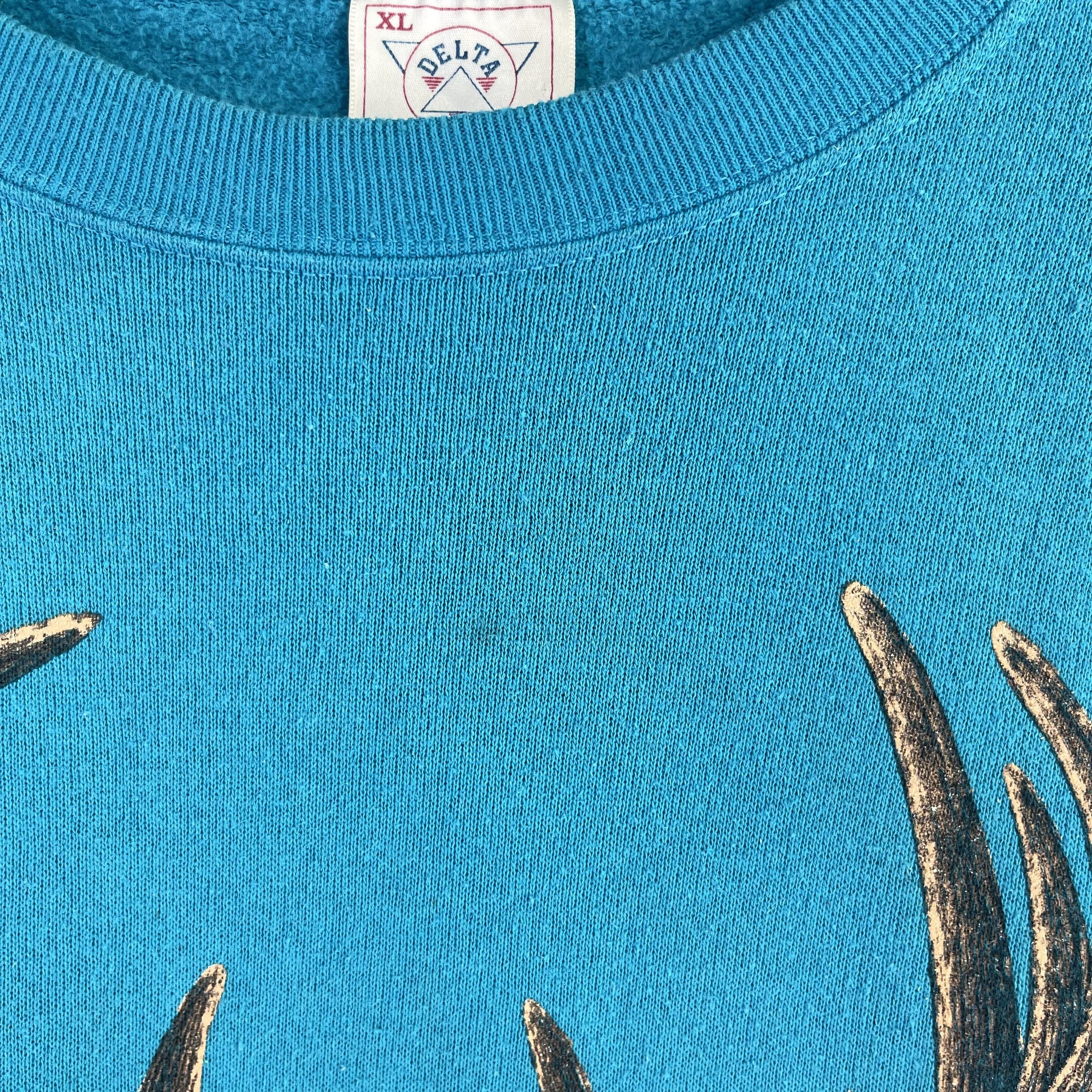 Habitat × Vintage Vintage 90s TEXAS Moose Deer Forest Printed Sweatshirt Size US L / EU 52-54 / 3 - 8 Thumbnail