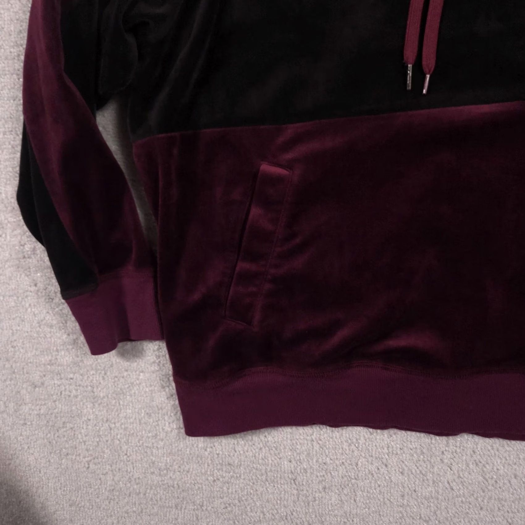 Champion Champion elite Hoodie Sweatshirt Womens L Burgundy Black Velvet Pullover Soft Size L / US 10 / IT 46 - 4 Thumbnail