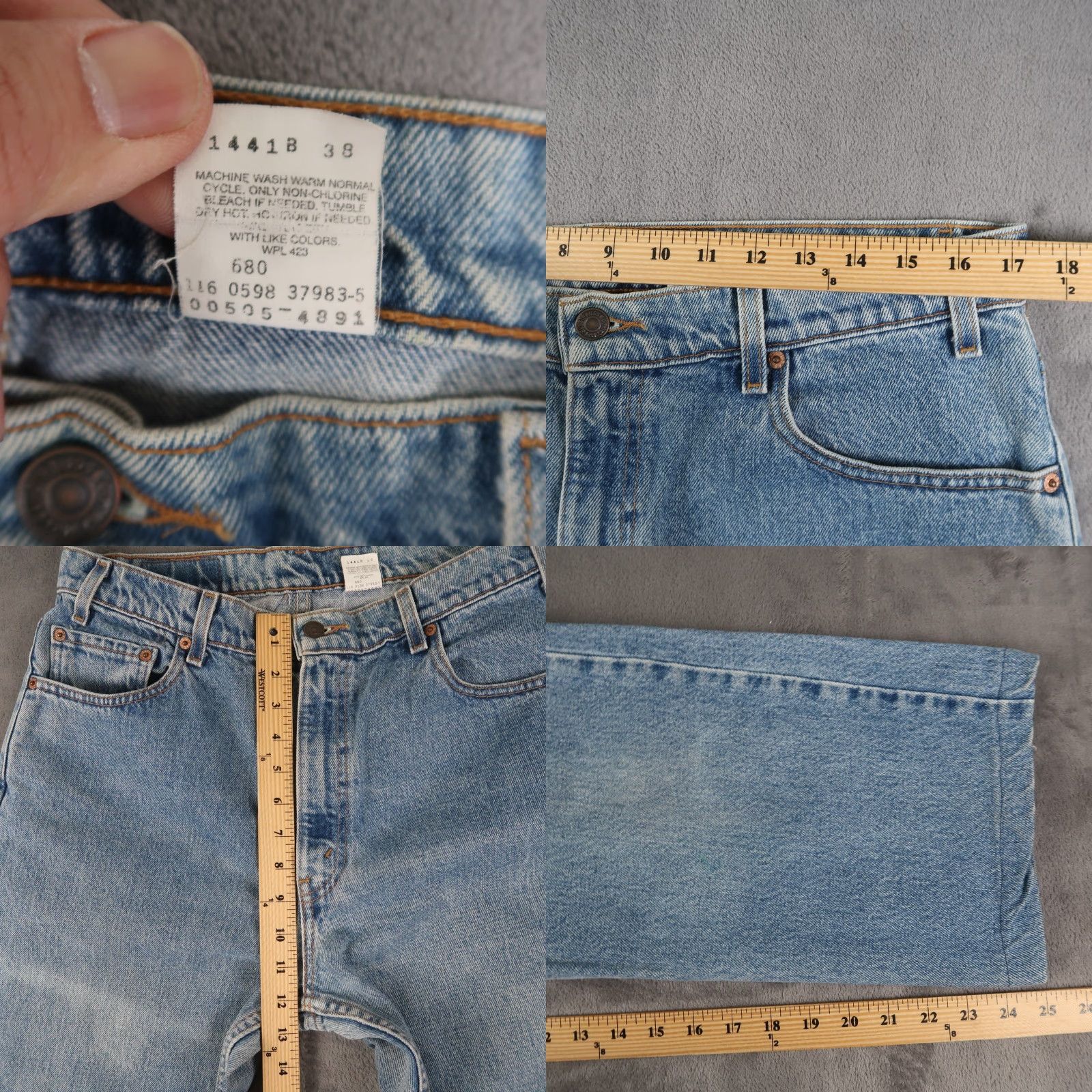 Levi's VINTAGE Levi's 505 Jeans Denim Regular Straight 36x30 34x25 Blue Size US 36 / EU 52 - 8 Thumbnail