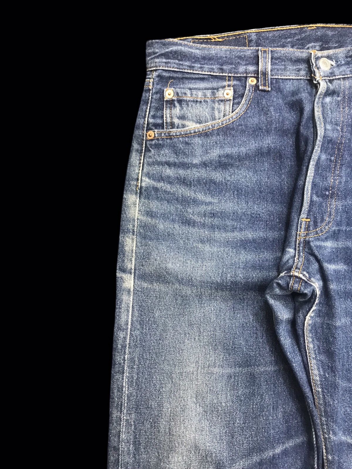 Levi's 💥90s Style💥Vintage Levis 501 Blue Wsh Distrssed Denim F242 Size US 31 - 4 Thumbnail