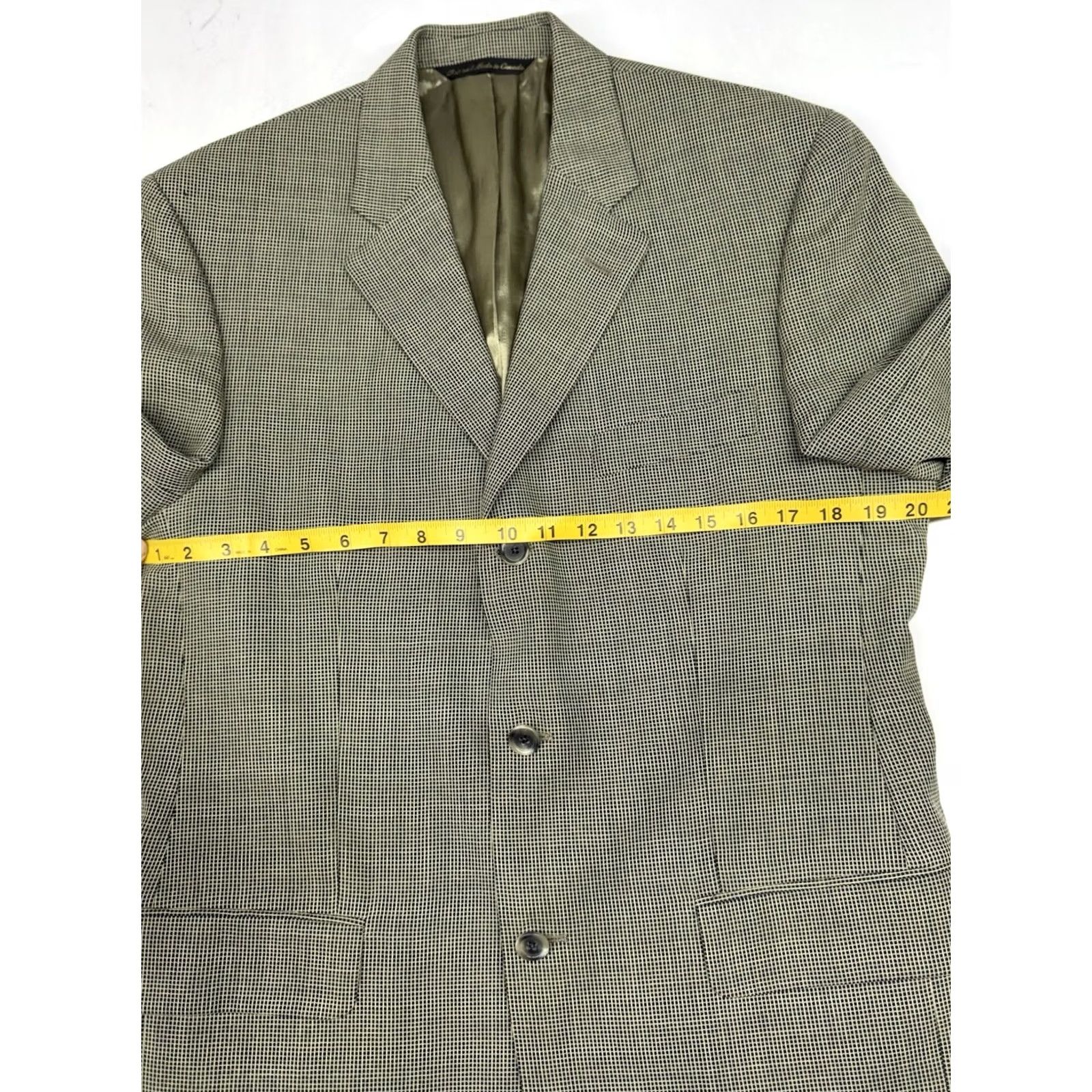 Jack Victor VINTAGE? No. Jack Victor Sagewood Blazer Jacket 40R Prossimo Textured Wool Beige Sport Coat Size 40R - 3 Thumbnail