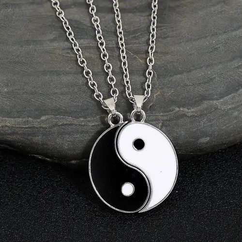 Other 2Pcs Tai Chi Yin Yang Necklace Size ONE SIZE - 4 Thumbnail