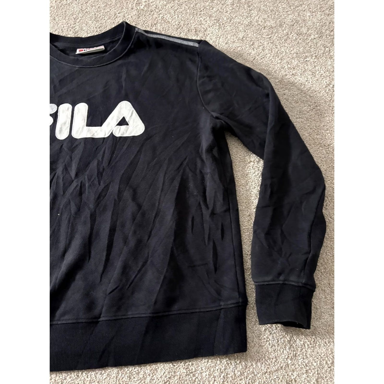 Fila Fila Sweatshirt Mens XL Black Graphic Pullover Crewneck Logo Casual Athletic Size US XL / EU 56 / 4 - 3 Thumbnail