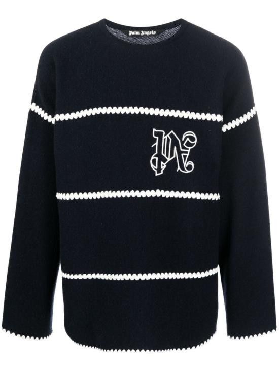 Palm Angels PALM ANGELS Men Sweater PMHE048E23KNI001 4603 Blue Size US S / EU 44-46 / 1 - 1 Thumbnail
