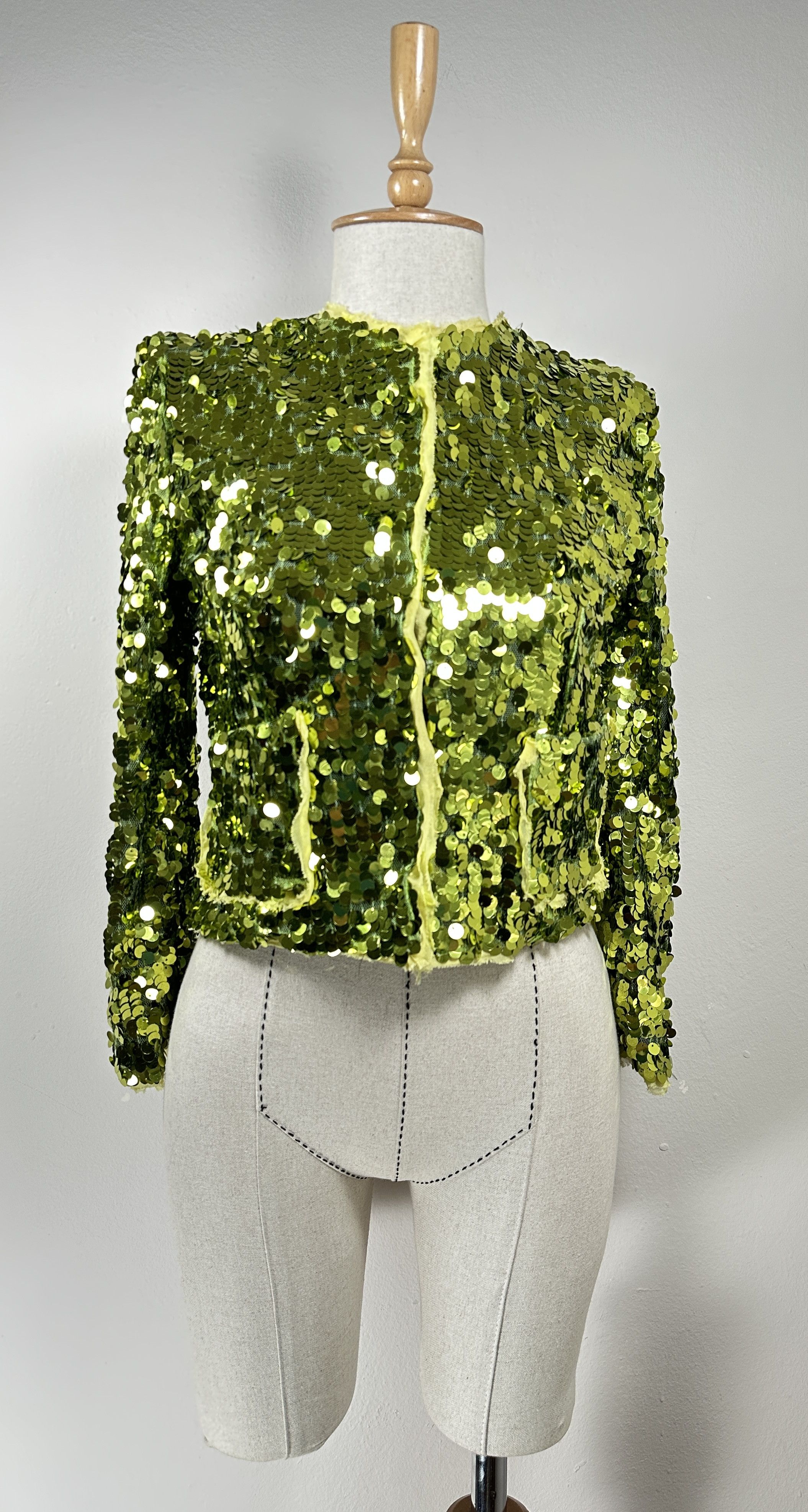 image of Grazia Bagnaresi Sequin Blazer in Green, Women's (Size Medium)