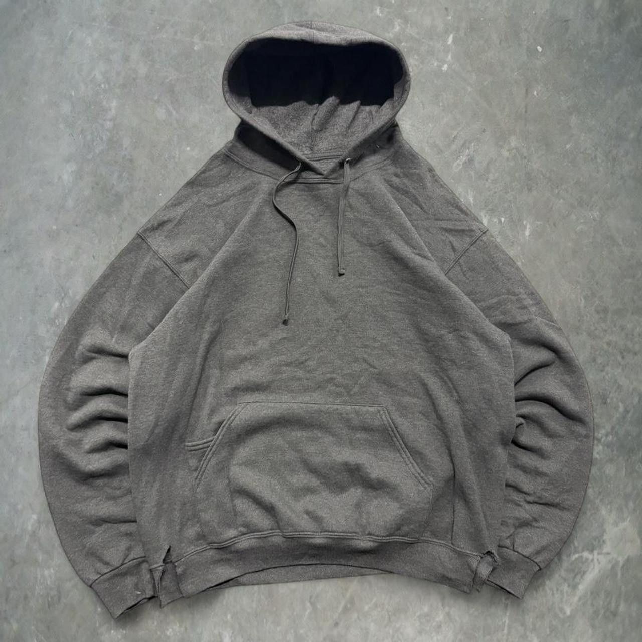 Vintage Crazy Vintage Y2K/2000s Blank Dark Grey Minimalistic Hoodie! Size US L / EU 52-54 / 3 - 1 Thumbnail