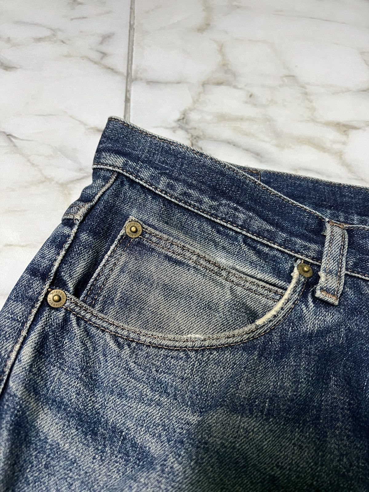 If Six Was Nine × Vintage × Wrangler 💥Baggy💥Vintage 90’s Wrangler Distress Washed Jean Size US 34 / EU 50 - 8 Thumbnail