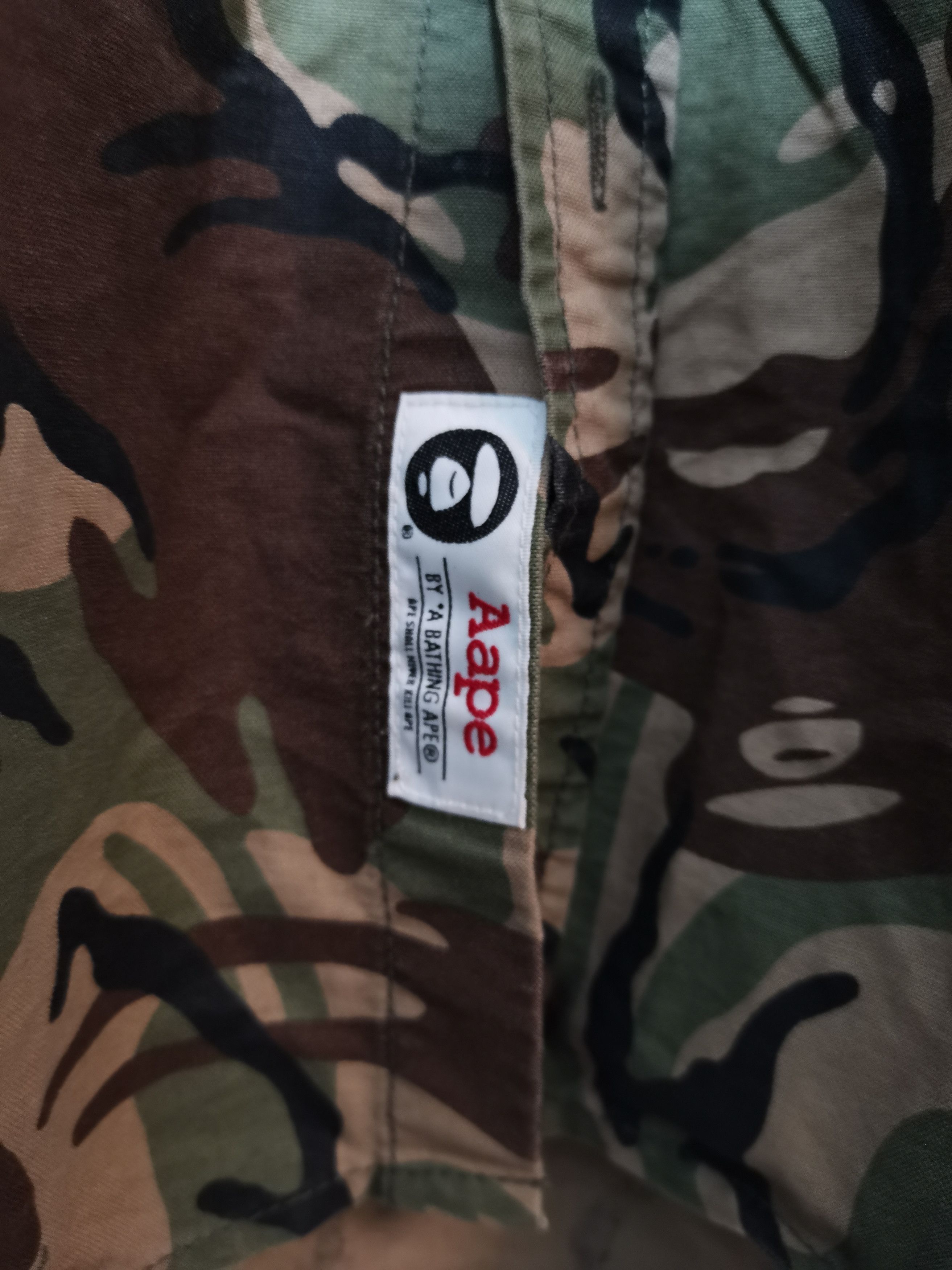 Aape AAPE by A Bathing Foot Soldier Patch Camo Shirt Size US XL / EU 56 / 4 - 13 Thumbnail