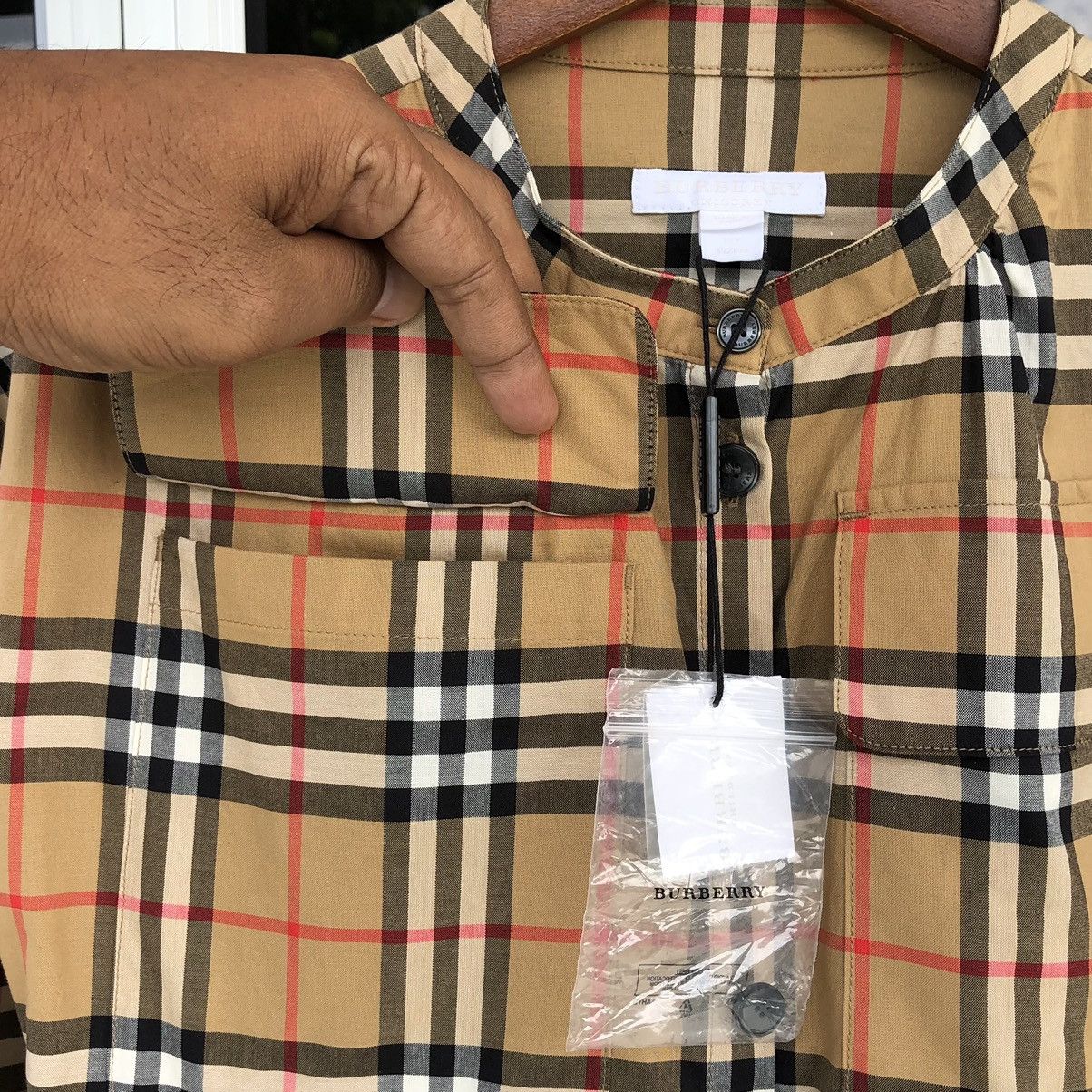 Burberry Burberry London Children Yellow Check Cotton Dress Size XXS / US 00 / IT 34 - 4 Thumbnail
