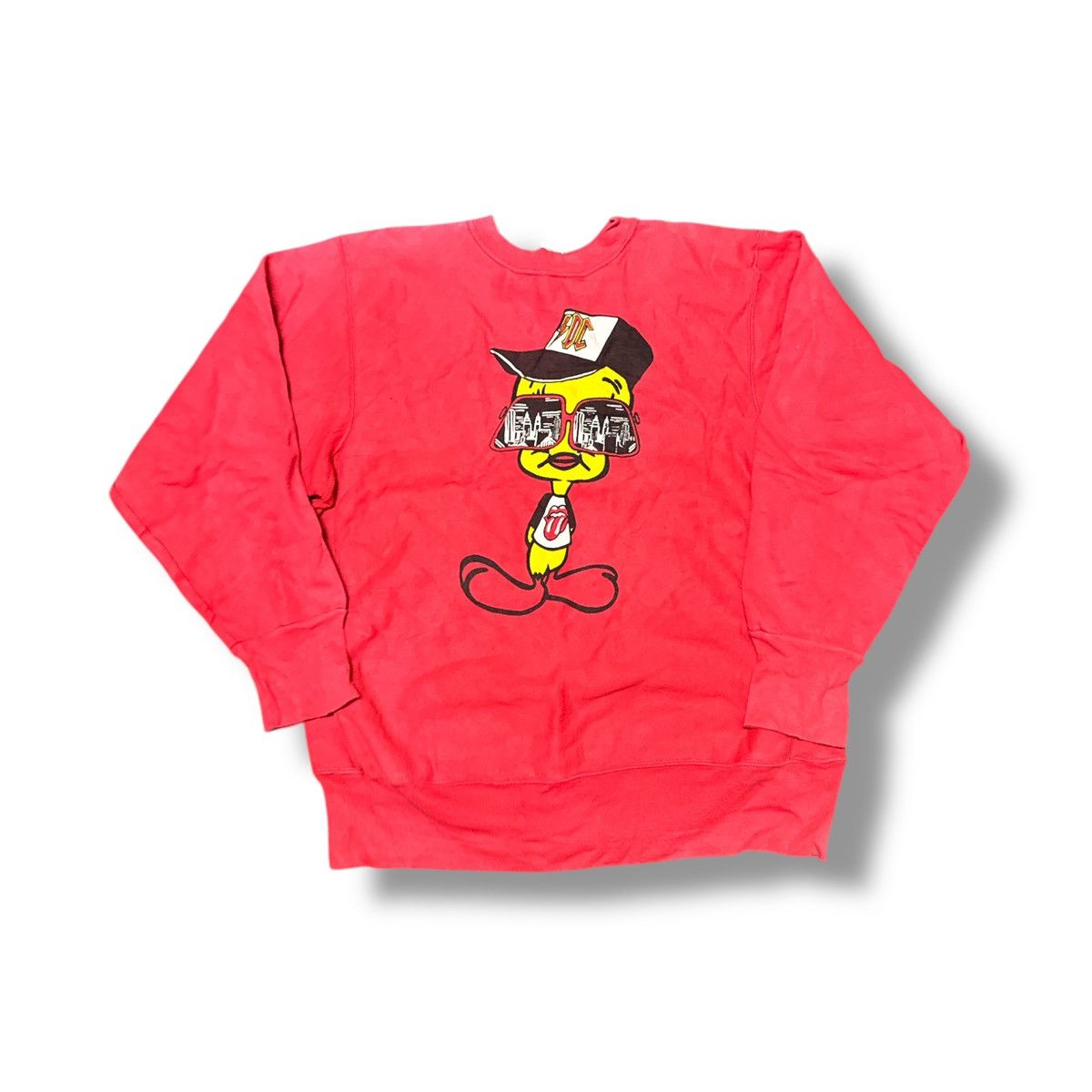 Vintage Vintage Tweety x olling Stones x ACDC outfit sweatshirt Size US L / EU 52-54 / 3 - 1 Thumbnail