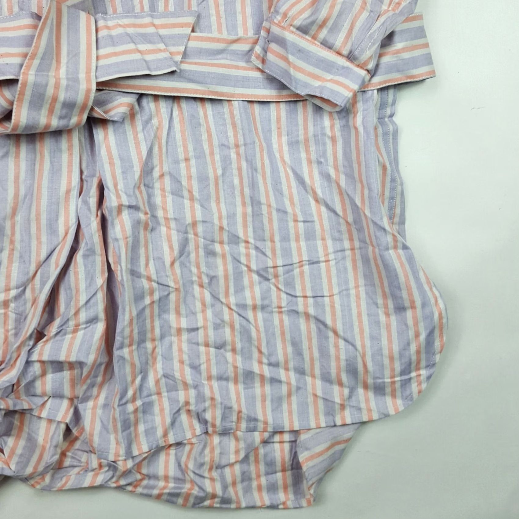 Vintage VINTAGE Striped Dress Shirt Women's Size S Roll Collar Retro Lounge Shirt Gown Size S / US 4 / IT 40 - 4 Thumbnail