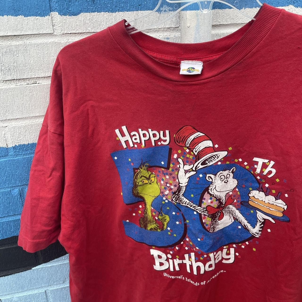 Universal Studios × Vintage Y2K Dr. Seuss Double Sided movie shirt Grinch Cat in Hat Size US XXL / EU 58 / 5 - 1 Thumbnail