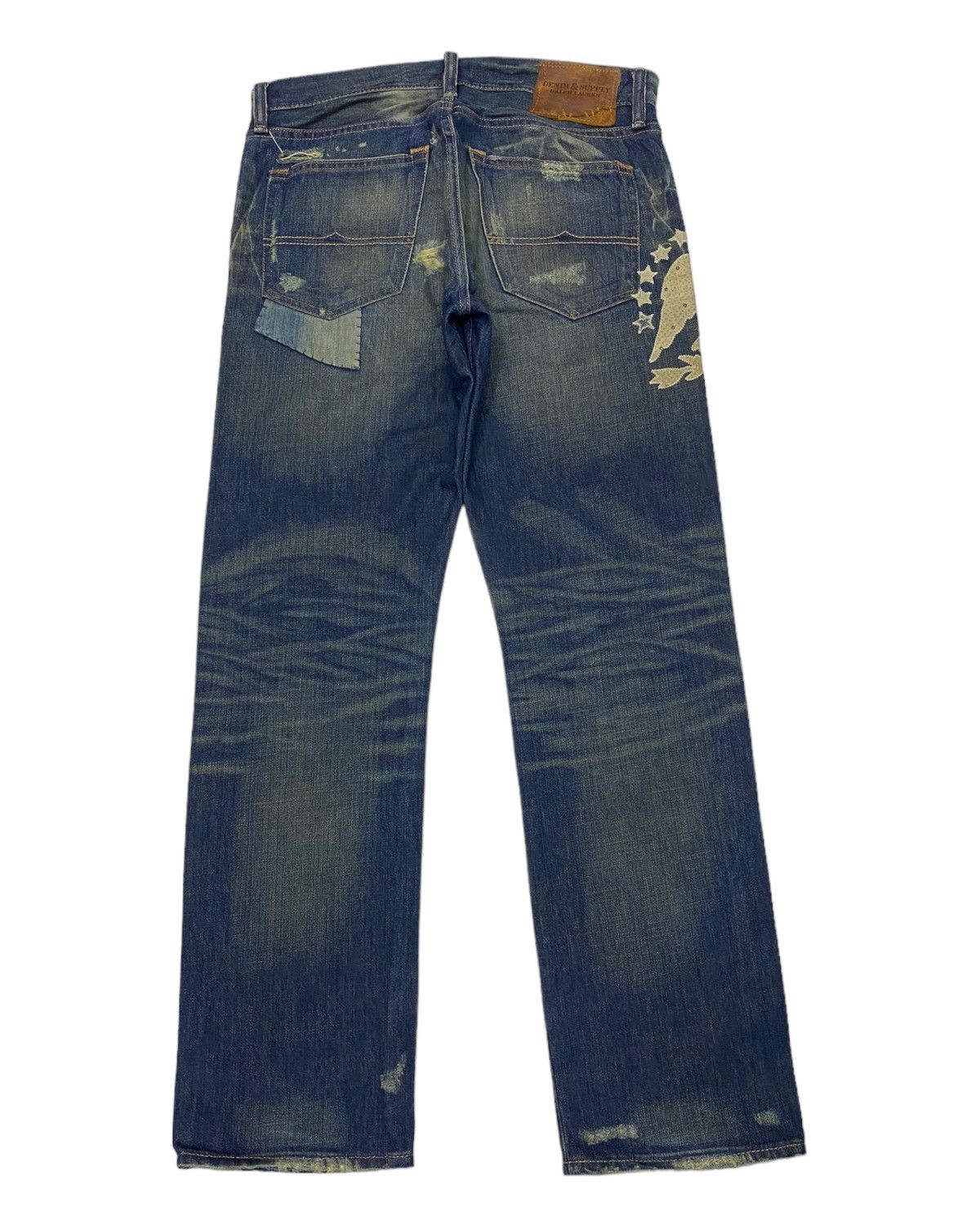 Kapital 🔥DENIM & SUPPY RALPH LAUREN PATCHWORK DISTRESS DENIM JEANS Size US 34 / EU 50 - 3 Thumbnail