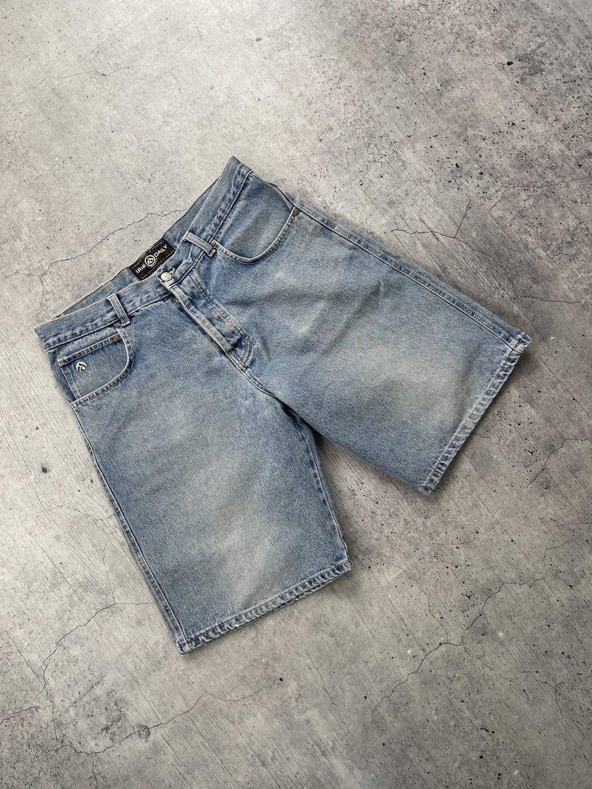 Phat Farm × Vintage Vintage Y2K Baggy Jeans Shorts🔥 Size US 36 / EU 52 - 4 Thumbnail