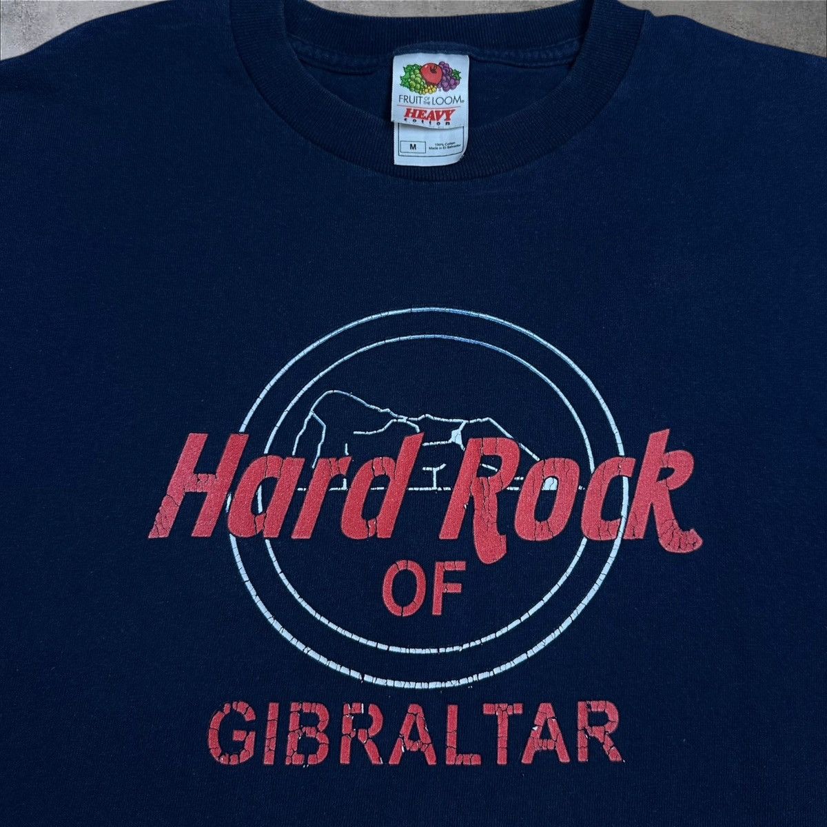 Fruit Of The Loom × Hard Rock Cafe × Vintage Vintage Hard Rock Cafe of Gibraltar Heavy Cotton T shirt Tee Size US M / EU 48-50 / 2 - 4 Thumbnail