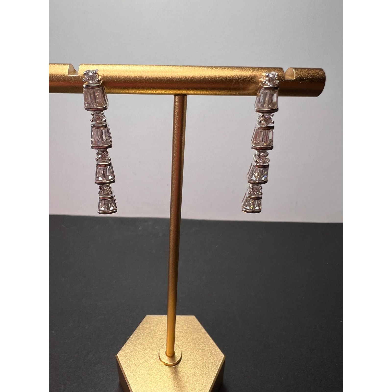 Other CZ sterling silver long dangle earrings Size ONE SIZE - 9 Thumbnail