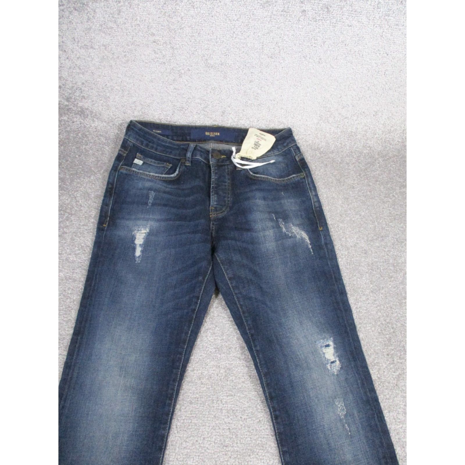 Denime Goldgarn Denim Jeans Mens 30 U2 Slim Fit Dark Wash Denim 30x33 NEW Size US 30 / EU 46 - 2 Thumbnail