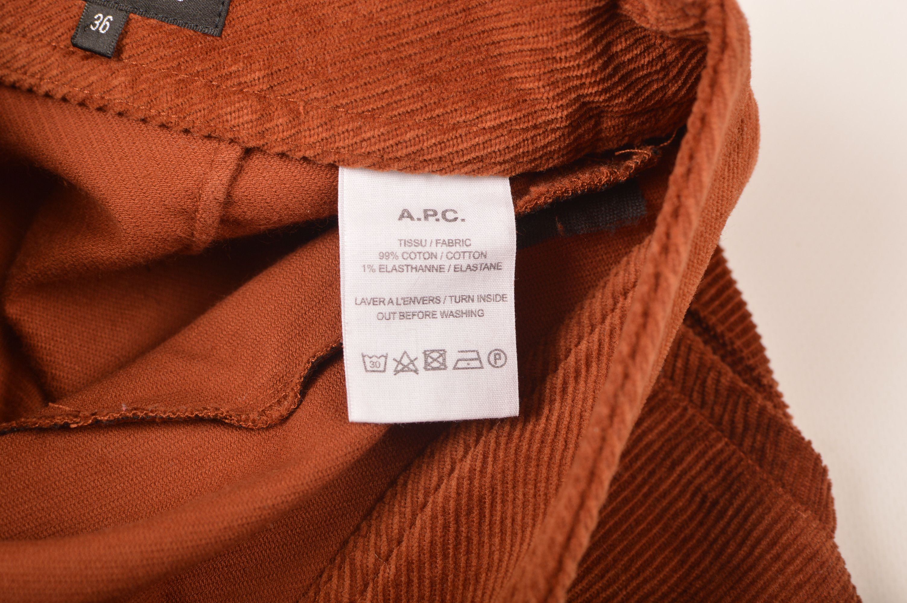 A.P.C. A.P.C Brown Corduroy Cord A-Line Mini Skirt Size 26" / US 2 / IT 38 - 5 Thumbnail