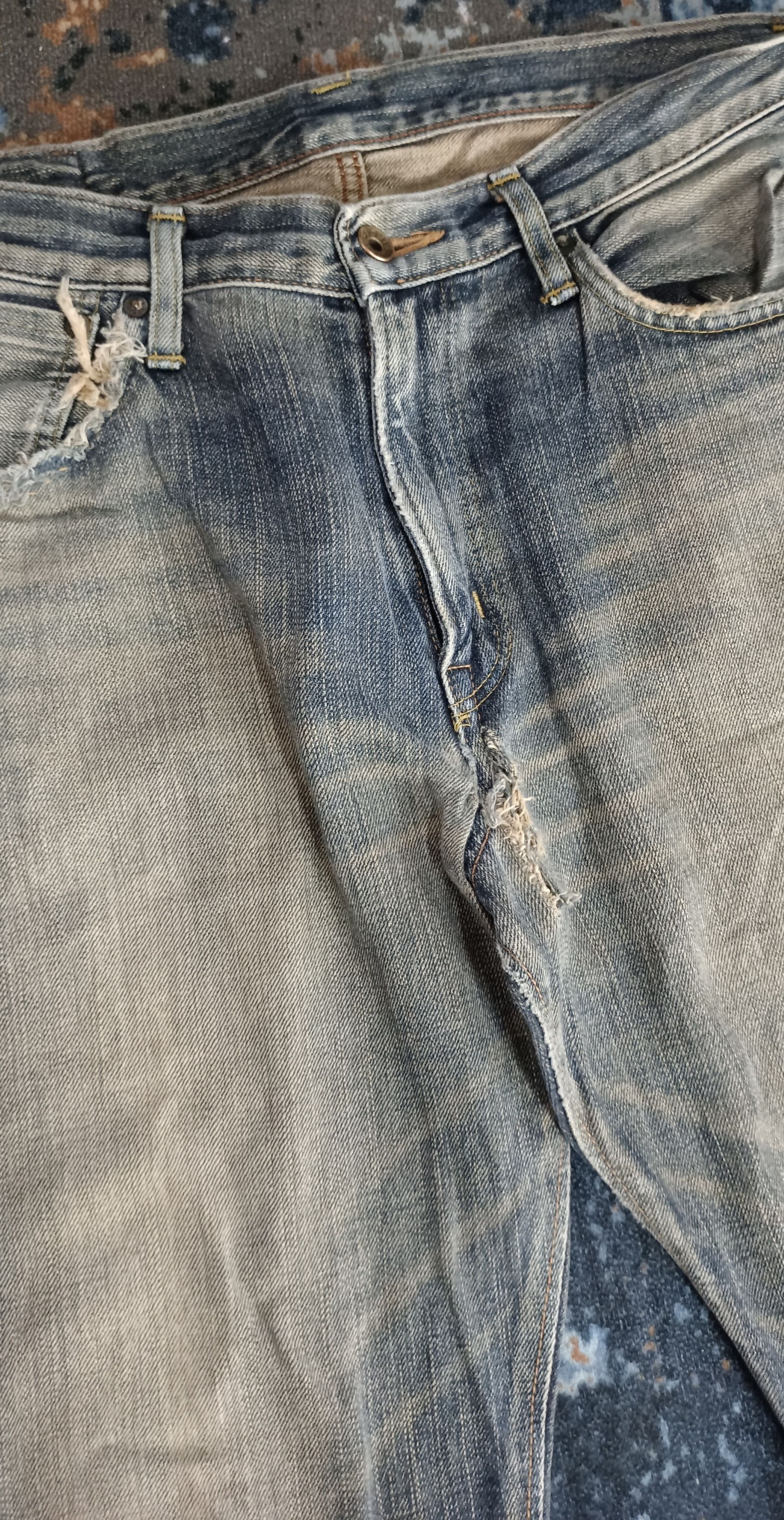 Edwin × If Six Was Nine × Japanese Brand Vintage💥Edwin 505 zx Orange Tag Selvedge Distresssed Size US 34 / EU 50 - 6 Thumbnail