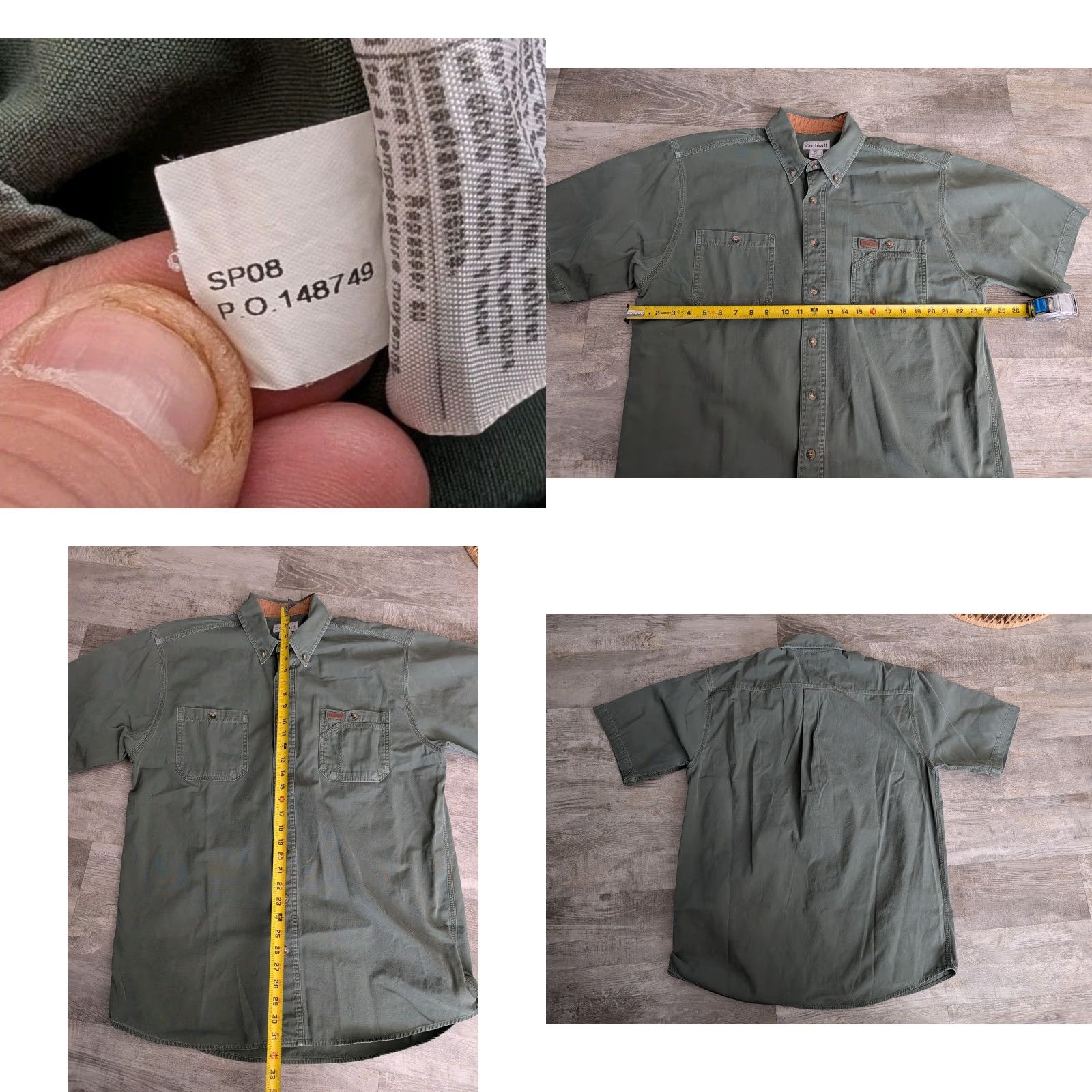 Carhartt VINTAGE Carhartt Shirt Men’s XLT Green Heavyweight Short Sleeve Cotton Workwear S133MOS Size US XL / EU 56 / 4 - 8 Thumbnail