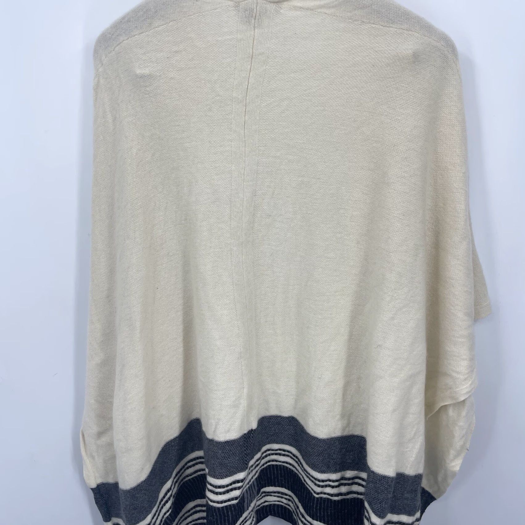 Vince Vince Wrap Womens L Cream Striped Open Front Cardigan Sweater READ Bohemian Designer Classic Vintage No Size L / US 10 / IT 46 - 4 Thumbnail