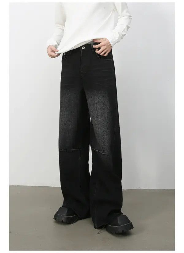 VIBE American trendy street patchwork men's straight loose jeans Size US 32 / EU 48 - 7 Thumbnail