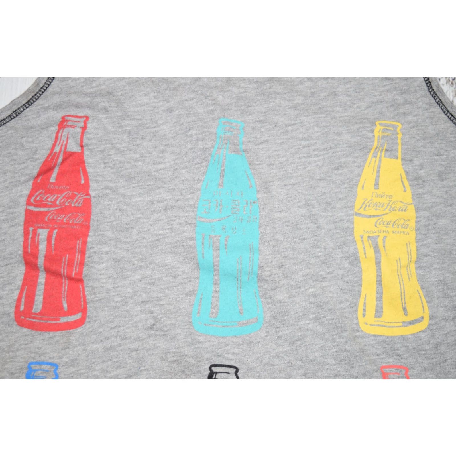 Vintage Vintage Coca-Cola Women's Racerback Tank Top 90s Pop Art Grey Sleeveless Cotton Small Size S / US 4 / IT 40 - 2 Thumbnail