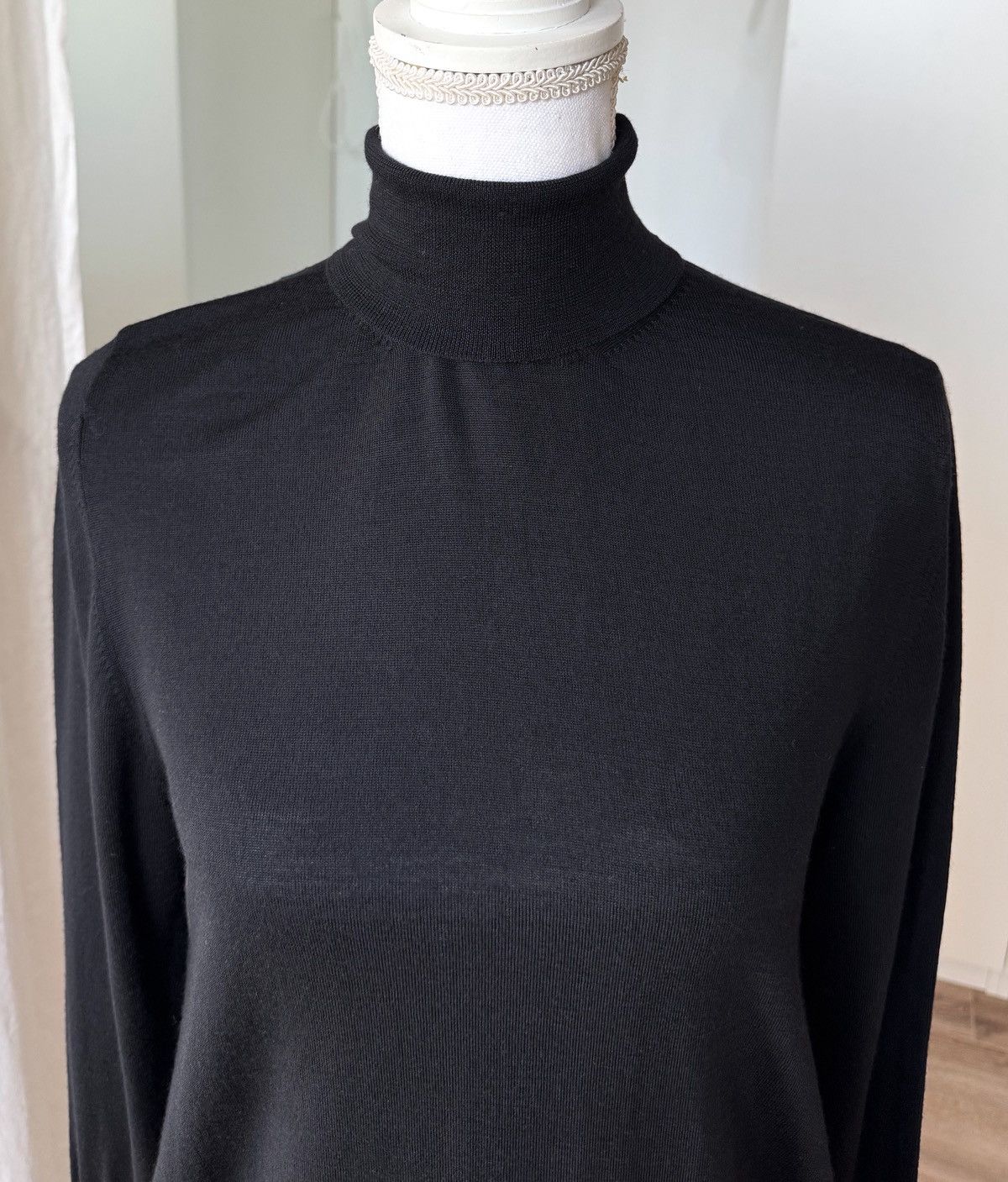 Paul Smith Paul Smith knitted jersey black dress turtleneck avantgarde Size S / US 4 / IT 40 - 9 Thumbnail