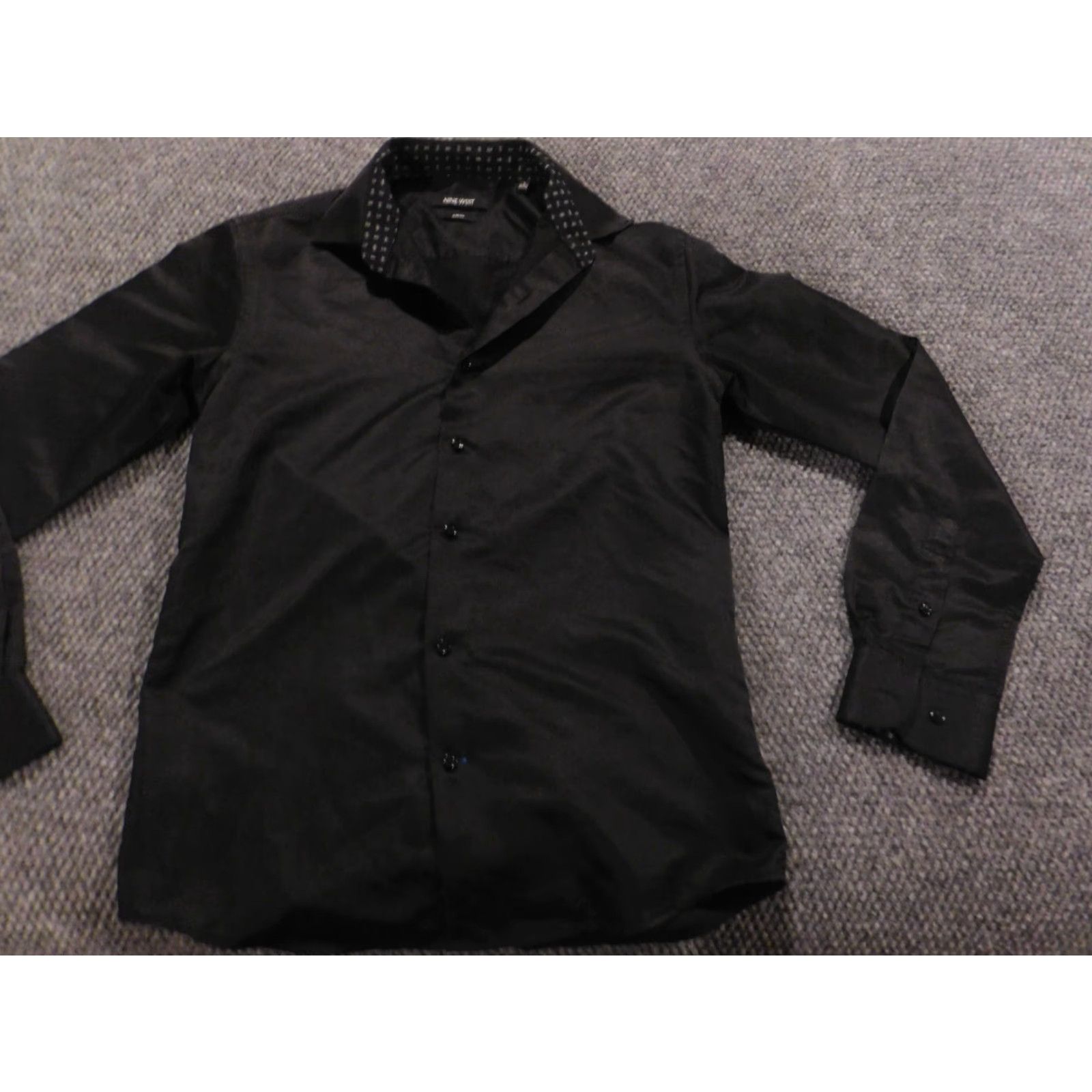 Nine West Nine West Blouse Women Slim Small Black Button Collared Long Sleeve Polyester Rayon Casual Shirt Limited N/A Size S / US 4 / IT 40 - 3 Thumbnail