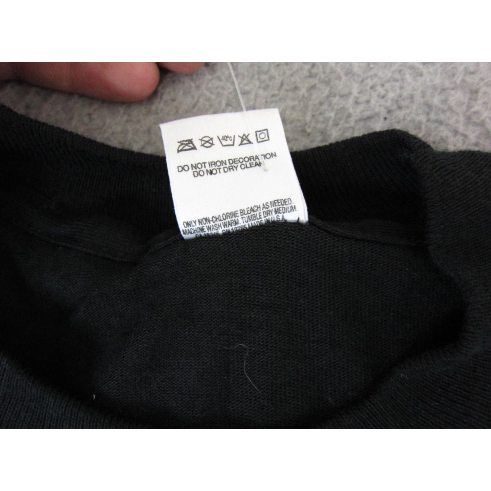 Fruit Of The Loom VINTAGE Fruit of the Loom Shirt Mens XL Black Crew Neck Short Sleeve T-Shirt Logo - Classic Fit Size US XL / EU 56 / 4 - 4 Thumbnail