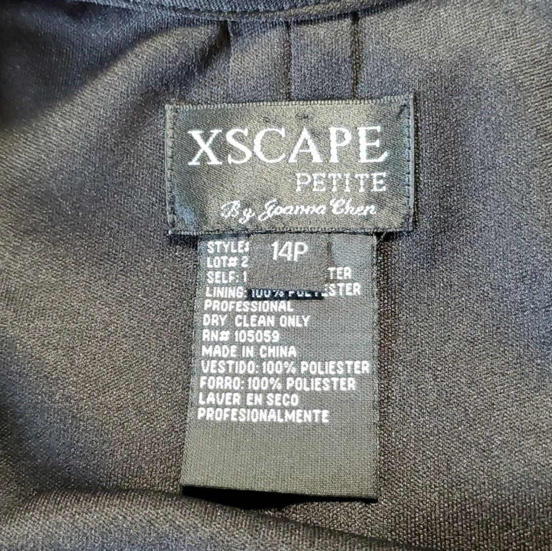 Other Xscape Size 14/XL Dress Black White Floral Stripe Sleeveless Size L / US 10 / IT 46 - 12 Thumbnail