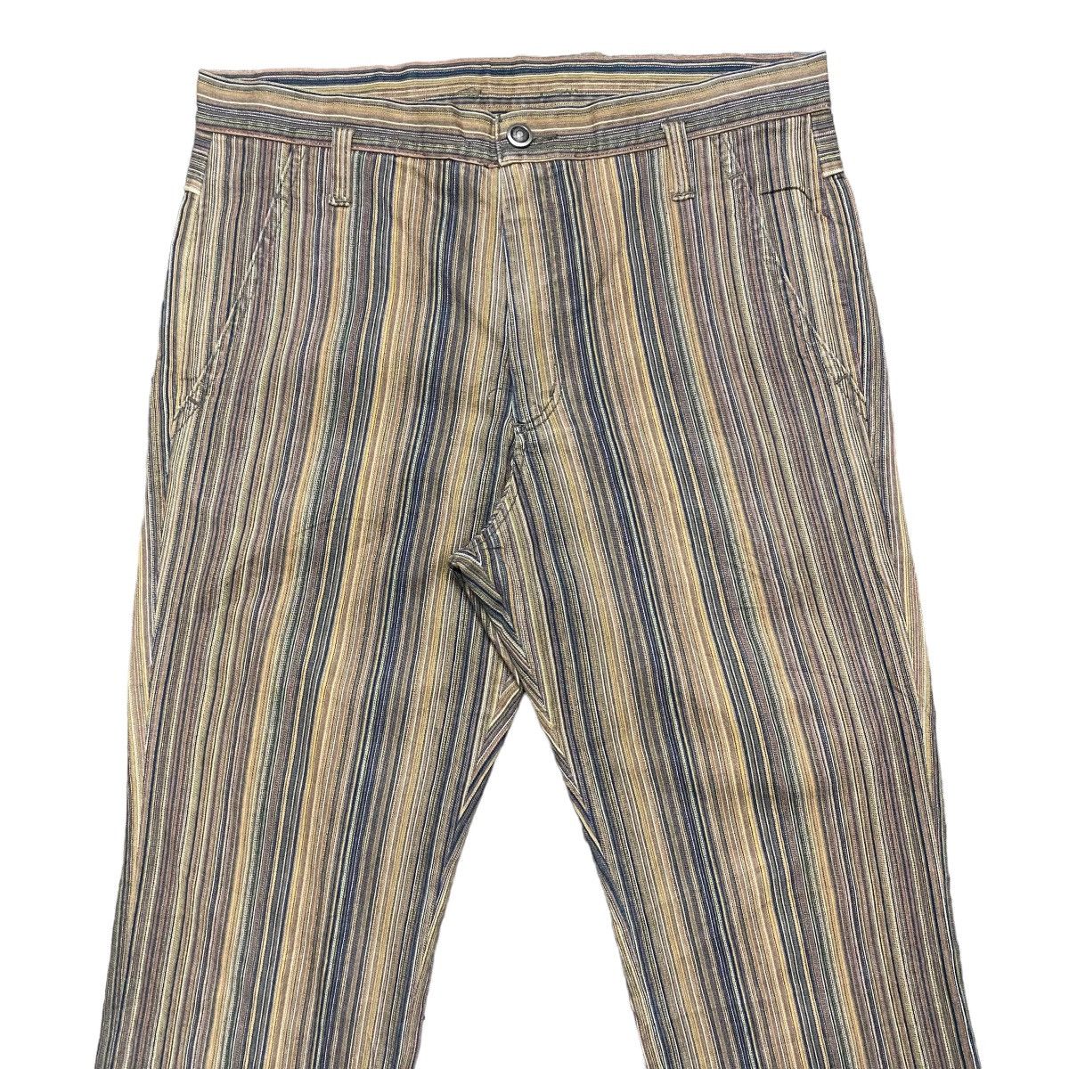 Japanese Brand CUSTOM CULTURE PinStriped Denim Flare Jeans Size US 30 / EU 46 - 3 Thumbnail