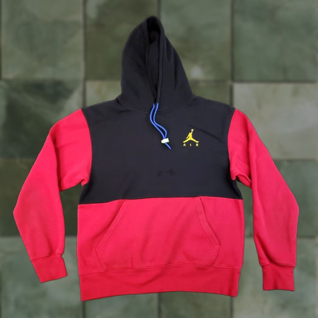 Jordan Brand Jordan Hoodie Mens Medium Red Black Pullover Sweatshirt Streetwear Casual ZZZ Size US M / EU 48-50 / 2 - 1 Thumbnail