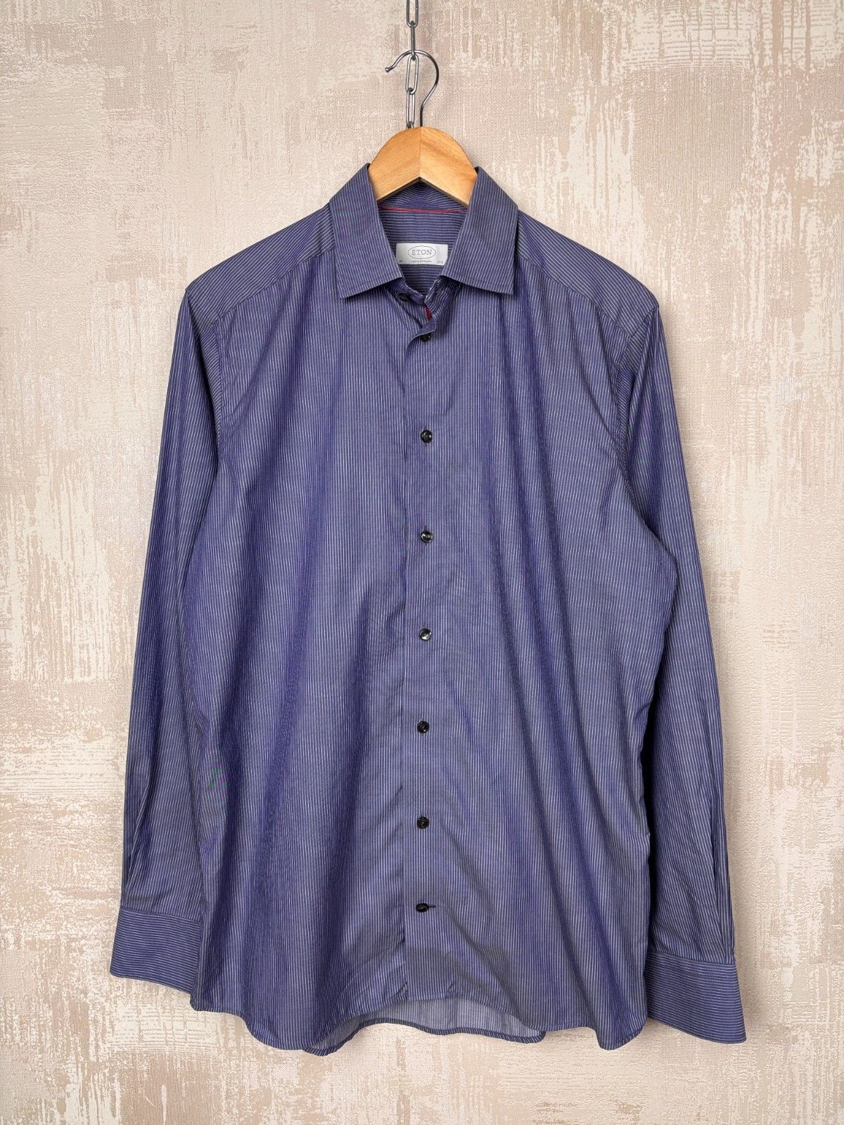 Eton Eton Contemporary Striped Long Sleeve Dress Shirt Size US L / EU 52-54 / 3 - 3 Thumbnail