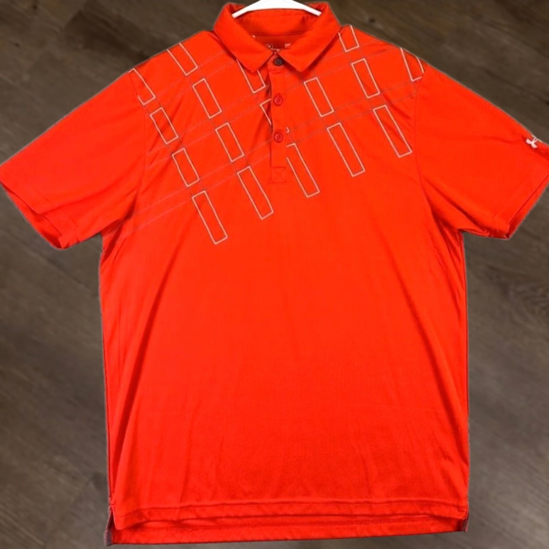 Under Armour Under Armour Polo Shirt Mens Large Orange HeatGear Golf Rugby Short Sleeve Athletic Shirt Size US L / EU 52-54 / 3 - 1 Thumbnail