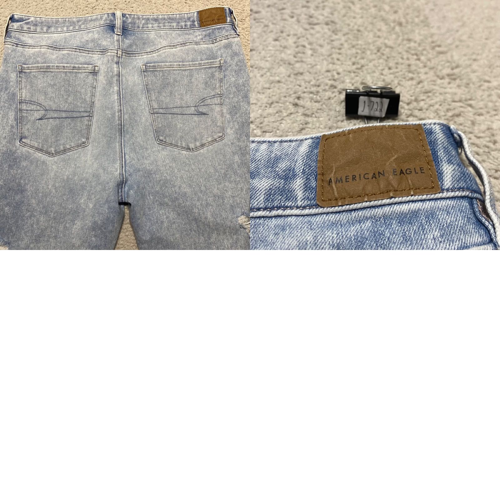 American Eagle Outfitters American Eagle Outfitters Jeans Womens 16 Blue Denim Medium Wash High Rise Jegging Distressed Stretch Size 38" / US 16 / IT 52 - 9 Thumbnail
