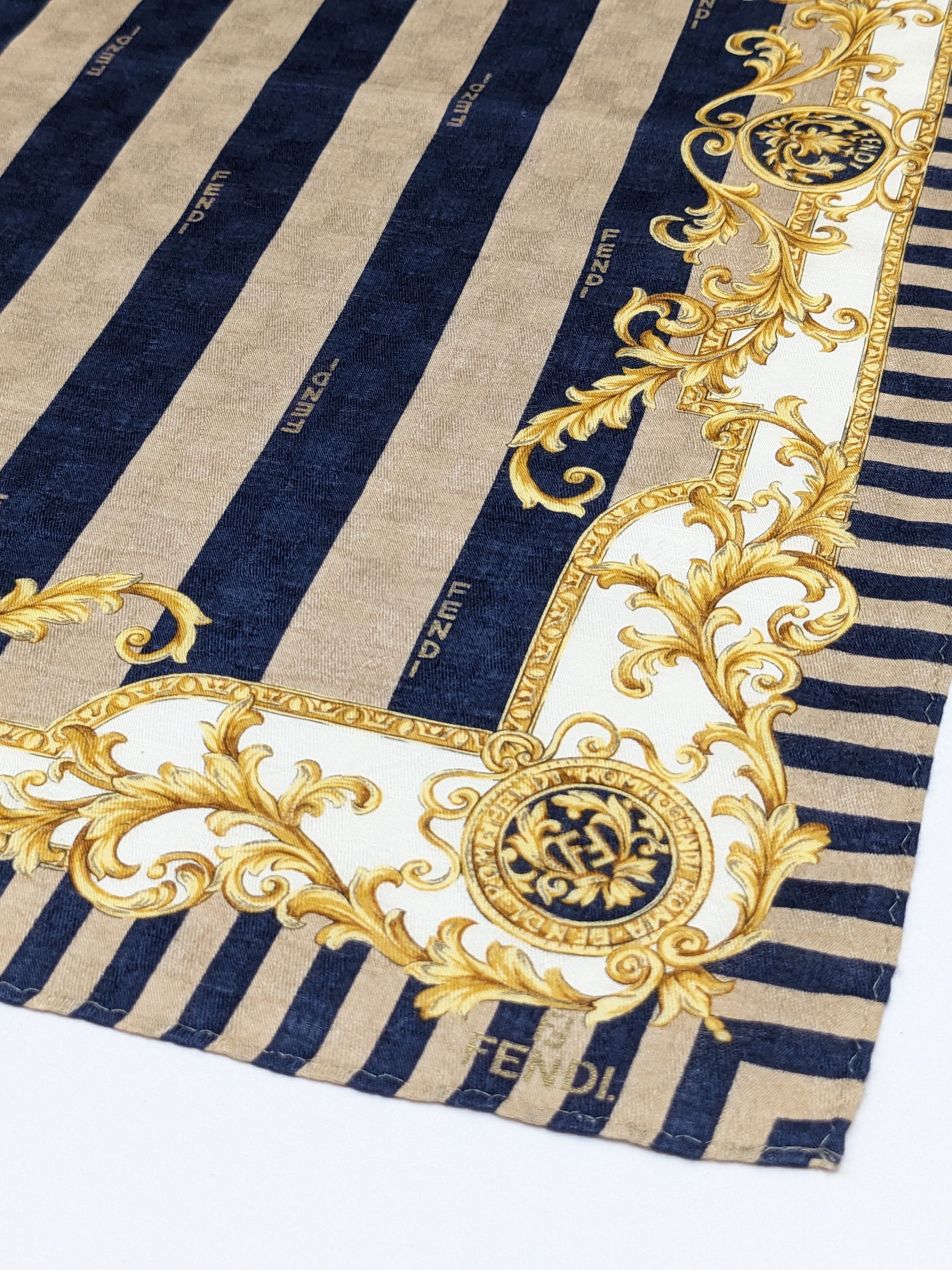 Fendi VINTAGE FENDI ROMA SILK HANDKERCHIEF Size ONE SIZE - 2 Thumbnail