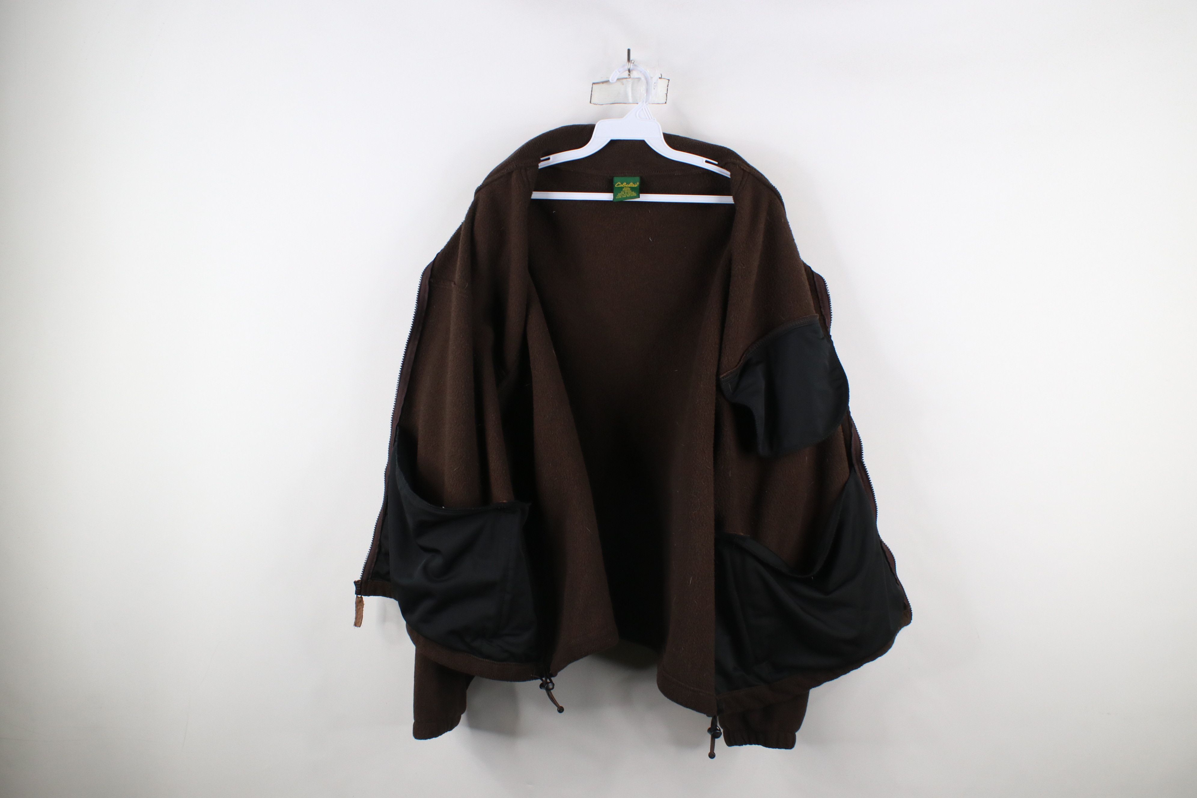 Cabelas × Vintage Vintage 90s Cabelas Trim Full Zip Fleece Jacket Brown Size US XXL / EU 58 / 5 - 9 Thumbnail