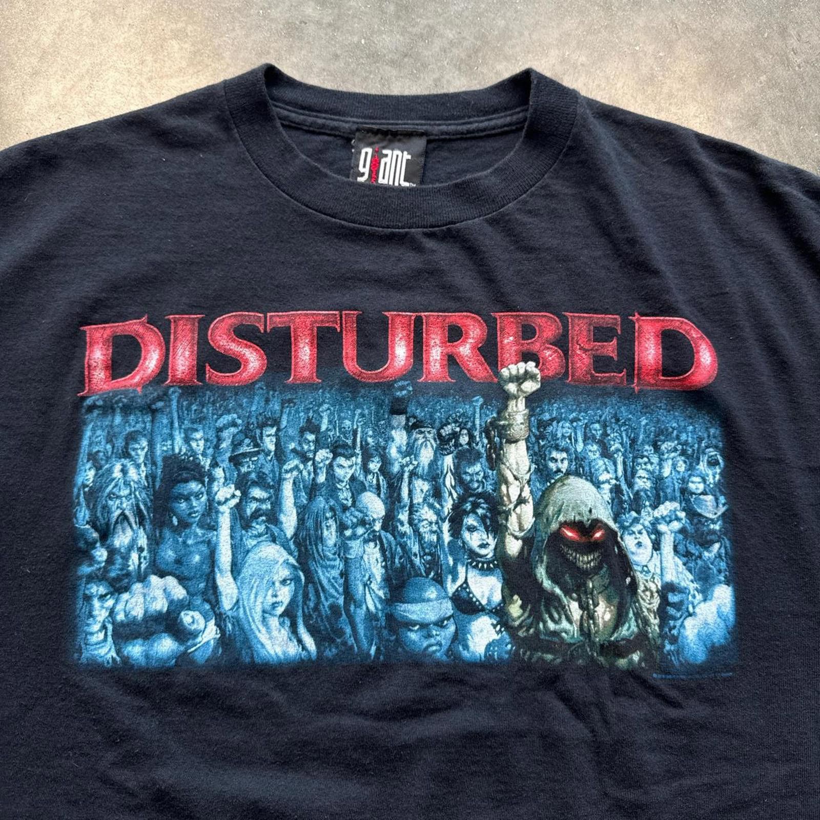 Other Disturbed Licensed Metal Band 2005 Giant Tag Navy & Red Size US L / EU 52-54 / 3 - 3 Thumbnail