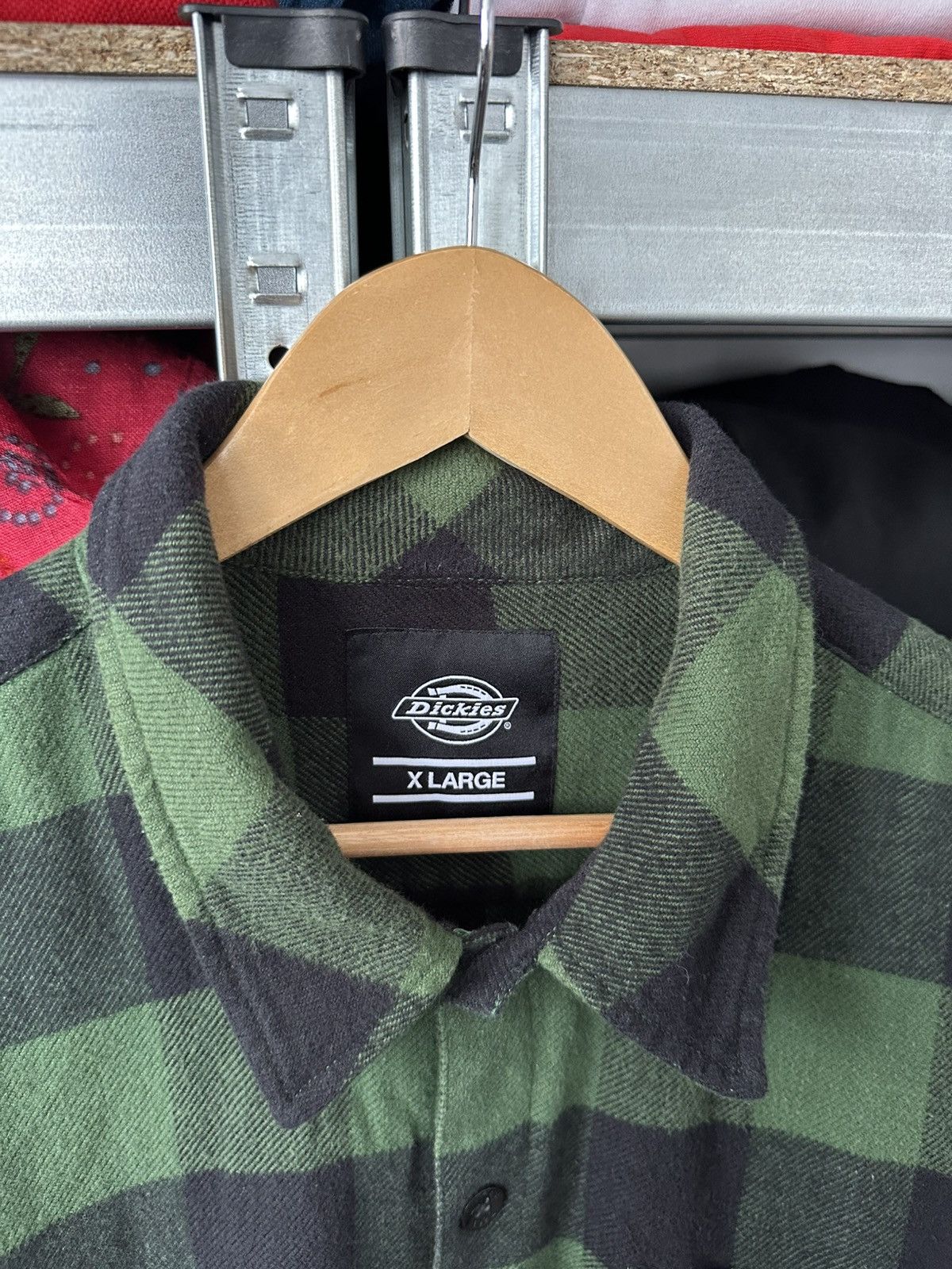 Dickies Vintage Dickies Flannel Shirt Green Checkered Button Up Y2K Size US XL / EU 56 / 4 - 8 Thumbnail