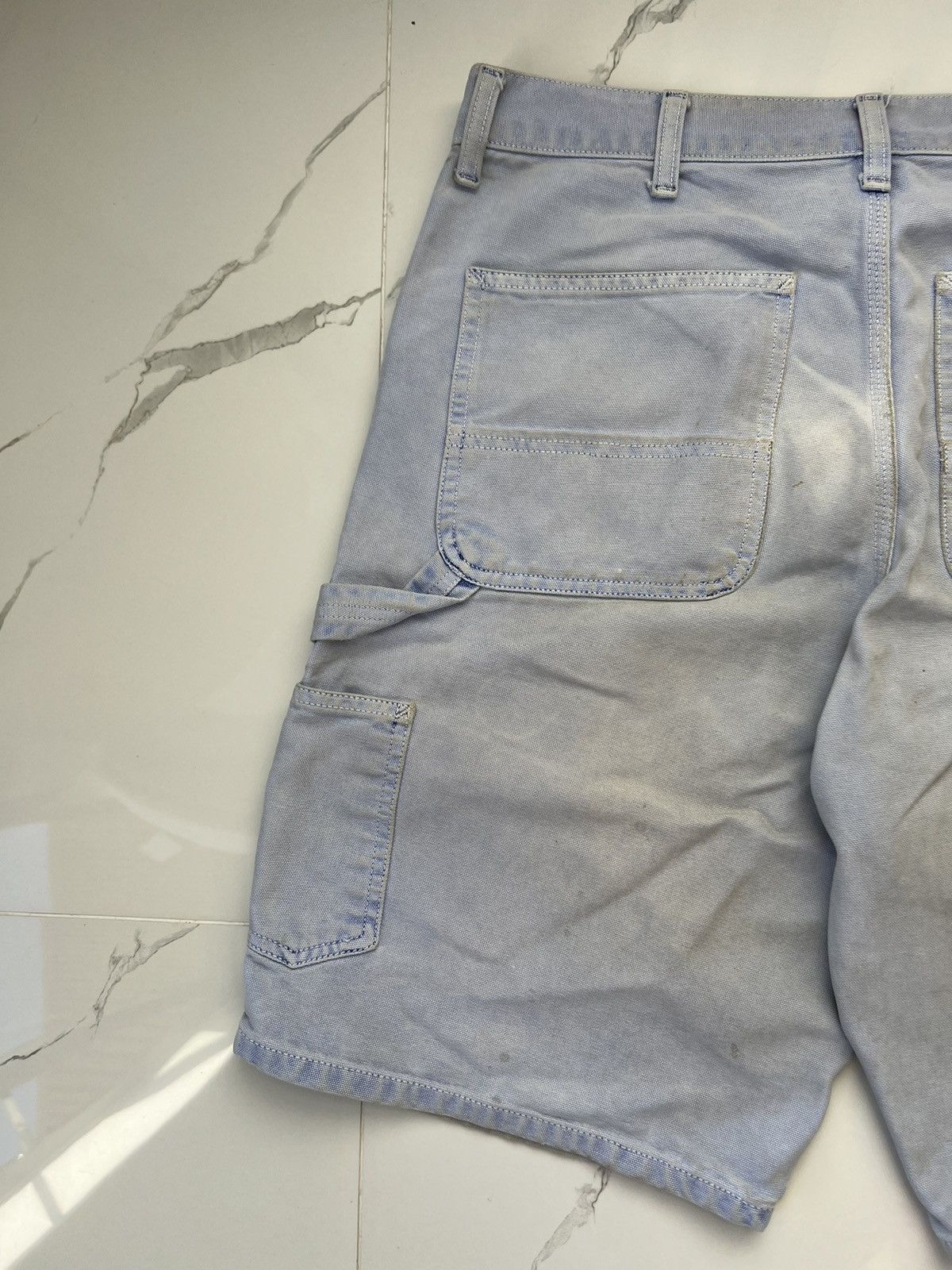 Carhartt × Vintage 90's CARHARTT SIGNLE KNEE SHORTS DISTRESSED THRASHED Y2K Size US 34 / EU 50 - 4 Thumbnail