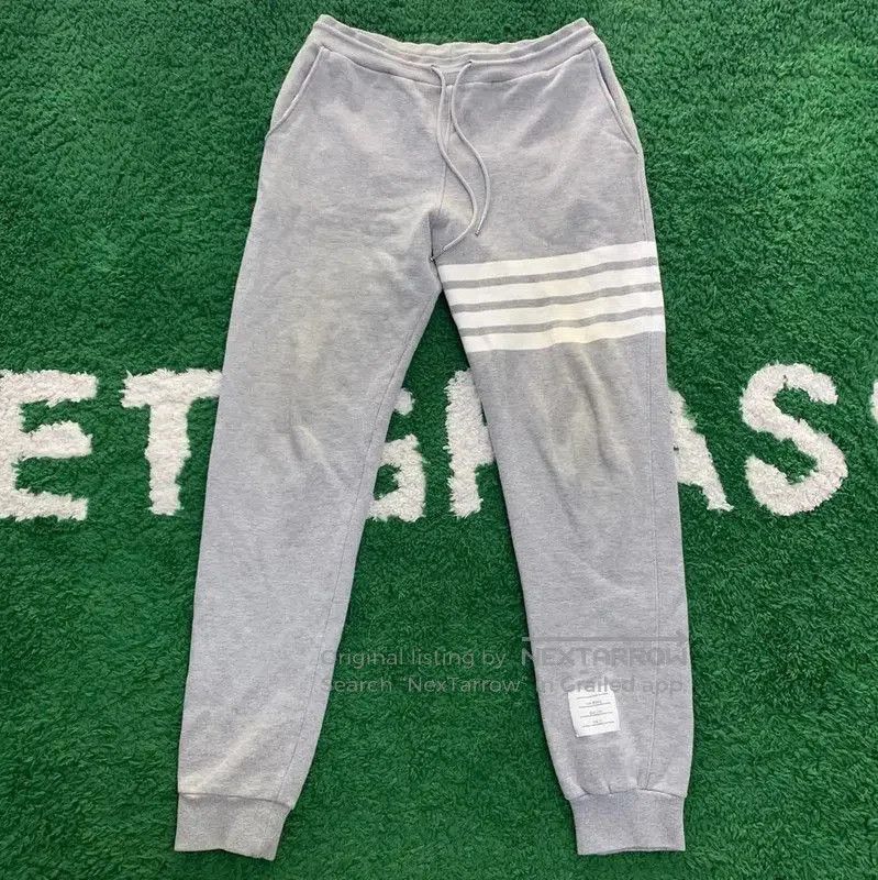 Thom Browne Thom Browne Gray Cotton Casual Pants . Size US 32 / EU 48 - 1 Thumbnail