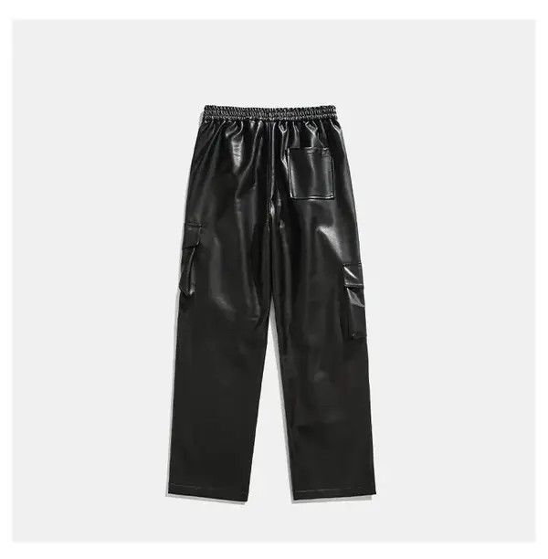 VIBE Avant garde multi pocket cargo pu leather pants Size US 30 / EU 46 - 4 Thumbnail