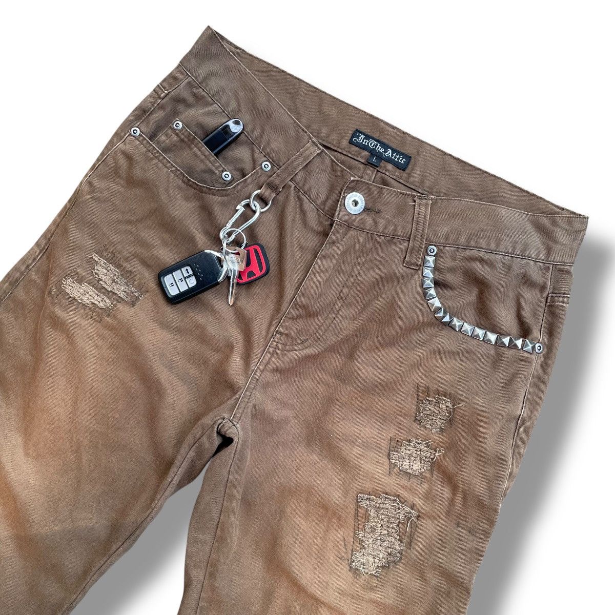 In The Attic × Japanese Brand × Seditionaries 🇯🇵 IN THE ATTIC DISTRESSED DENIM PANTS Size US 31 - 6 Thumbnail