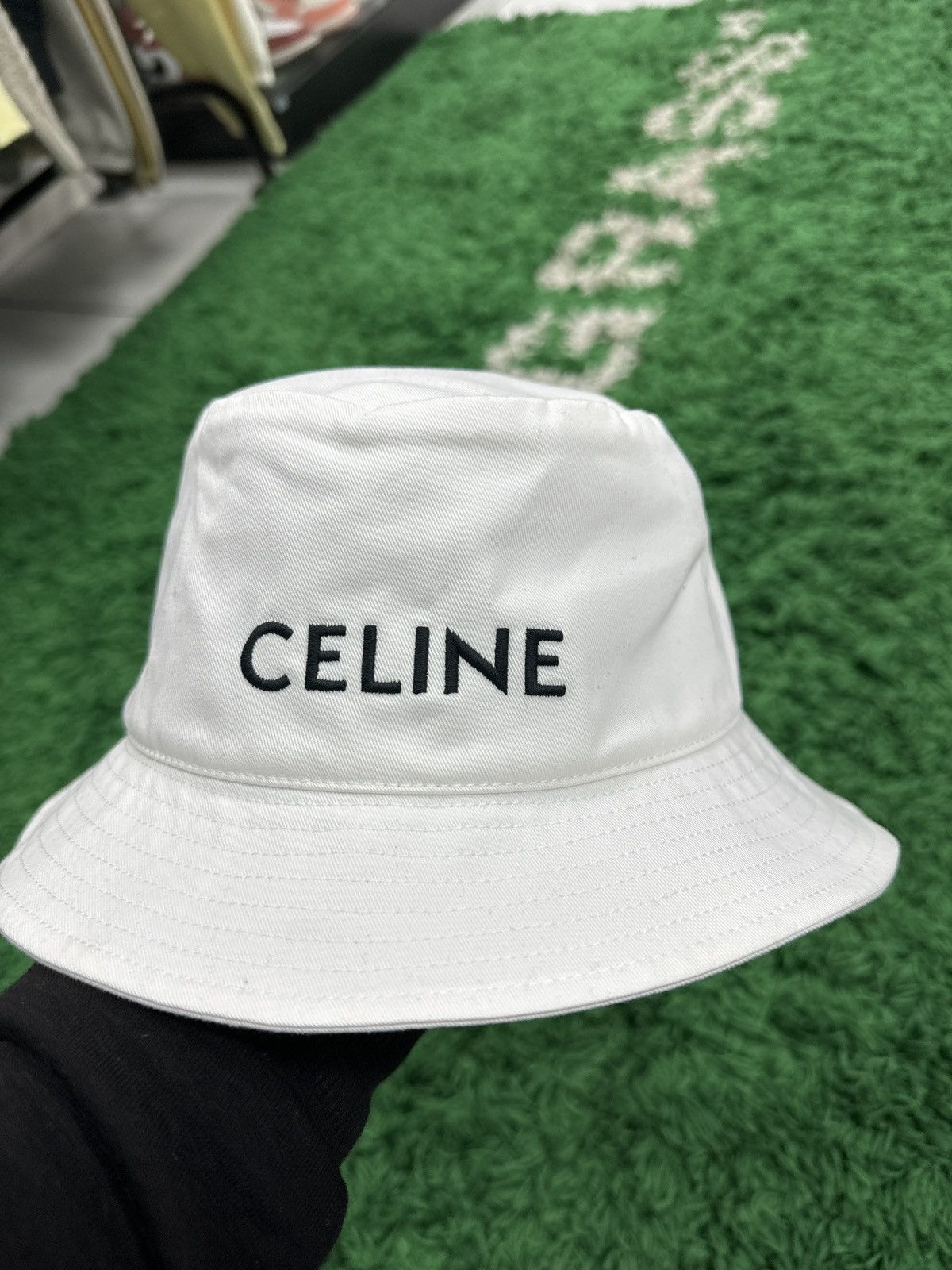 image of Celine Bucket Hat in White, Men's
