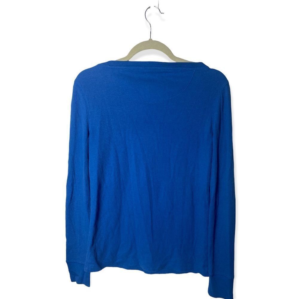 Other C. Wonder Women’s Blue Ribbed Henley Long Sleeve Top Size M Size M / US 6-8 / IT 42-44 - 3 Thumbnail