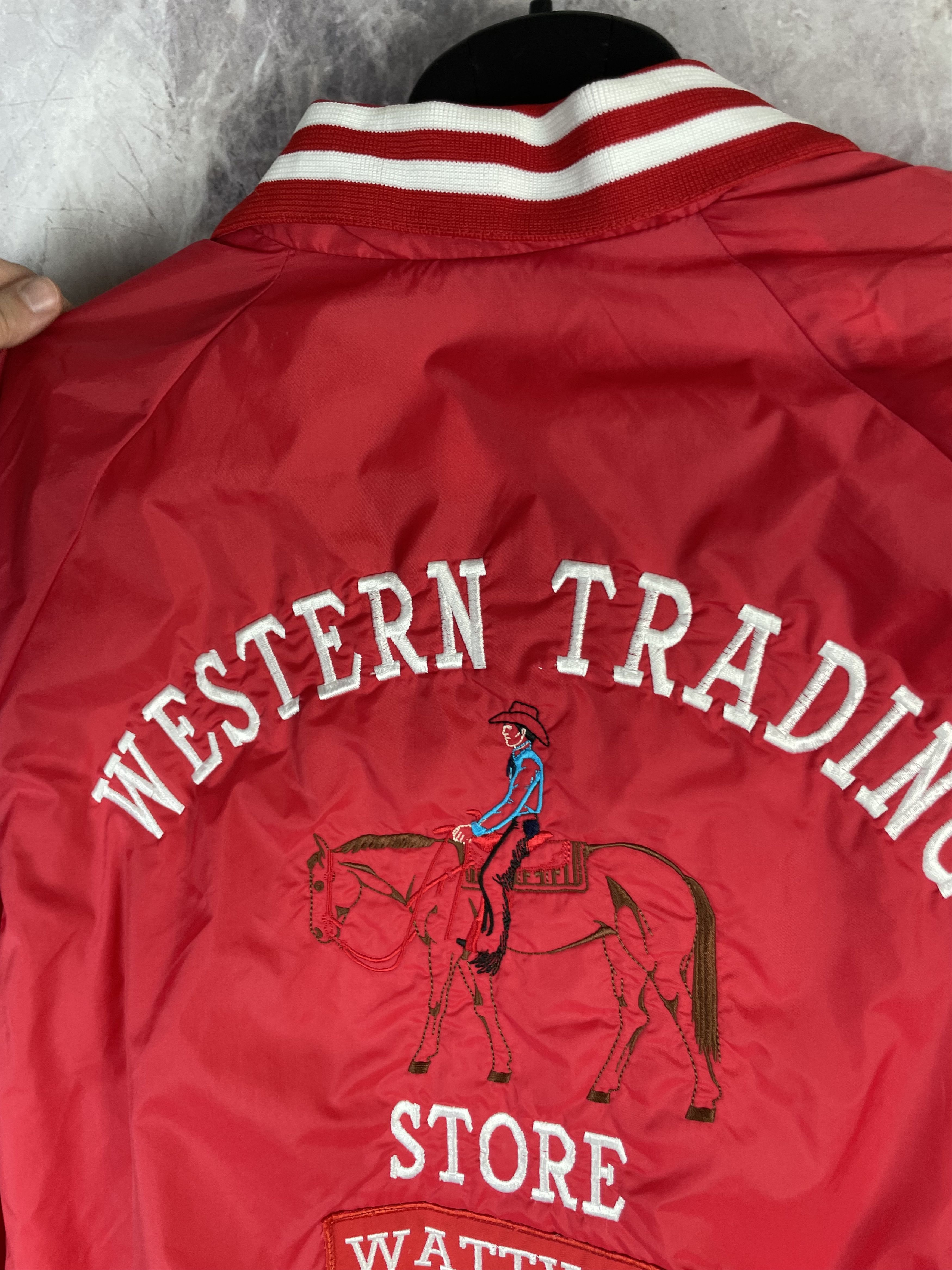 Vintage Vintage Western Trading Bomber Jacket Size US L / EU 52-54 / 3 - 5 Thumbnail
