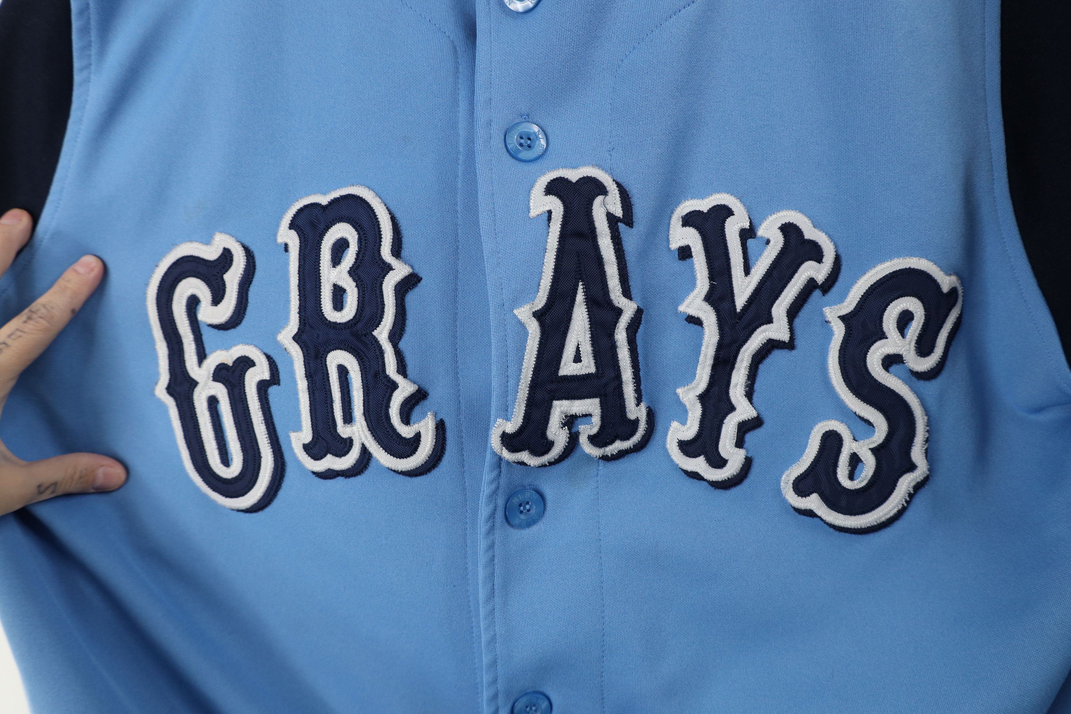 Vintage Vintage 90s Negro League Homestead Baseball Jersey Blue Size US XXL / EU 58 / 5 - 6 Thumbnail