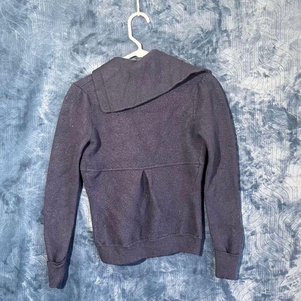 Vintage VINTAGE Qi Navy Blue 100% Wool Button Cardigan Sweater Womens Size Small 90s Size S / US 4 / IT 40 - 4 Thumbnail
